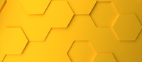 Abstract modern yellow honeycomb background